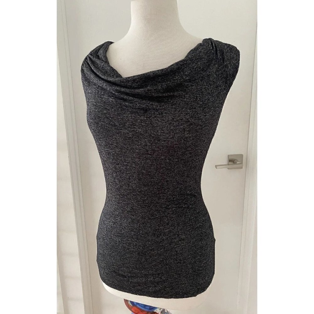 Chime Women’s Size Small Cowl Neck Sleeveless Blouse Lace Back